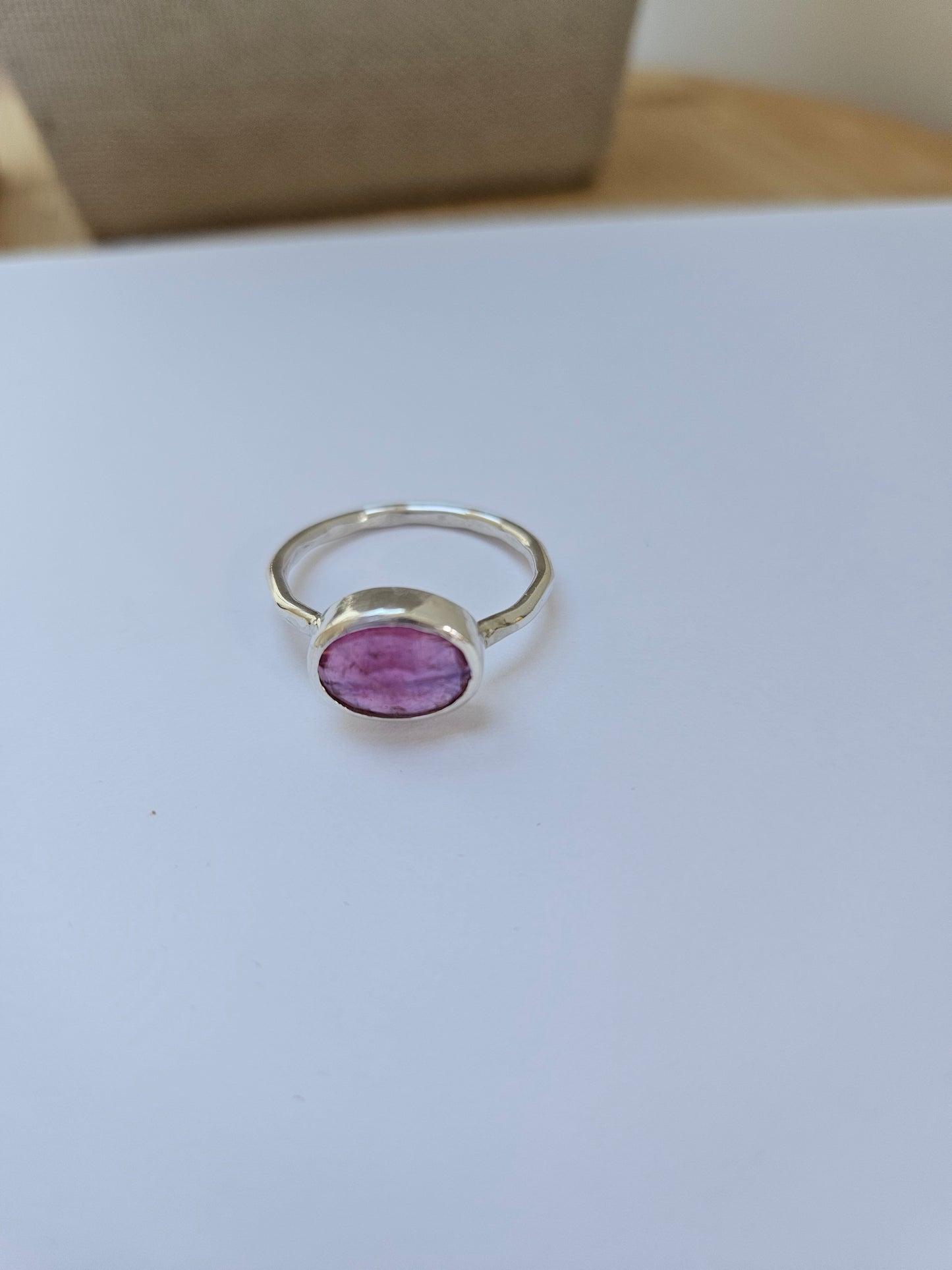 Pink sapphire ring