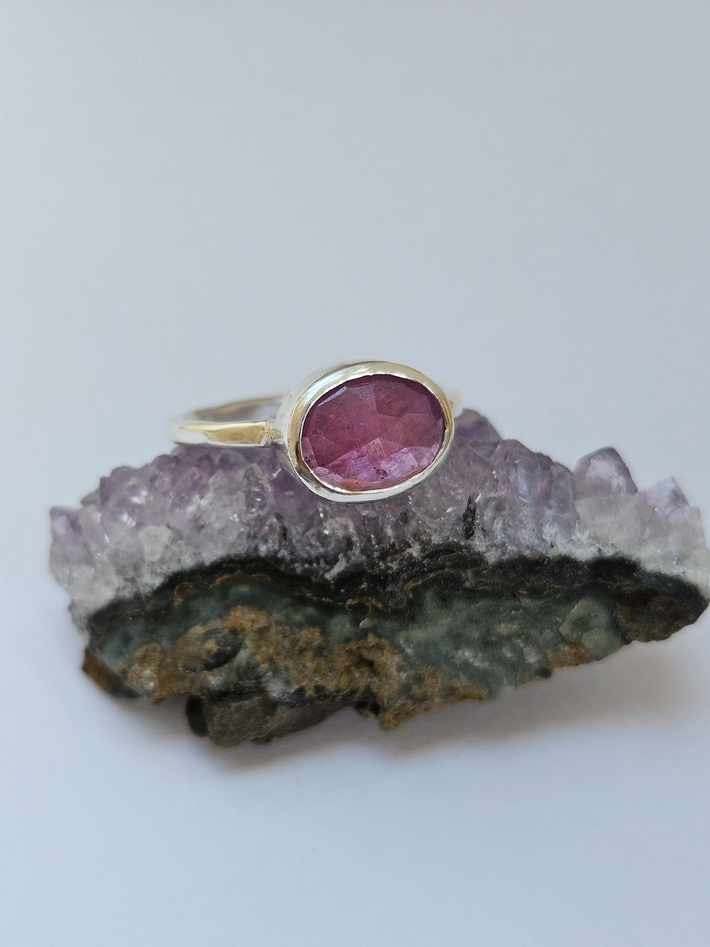 Pink sapphire ring