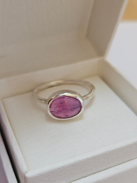 Pink sapphire ring
