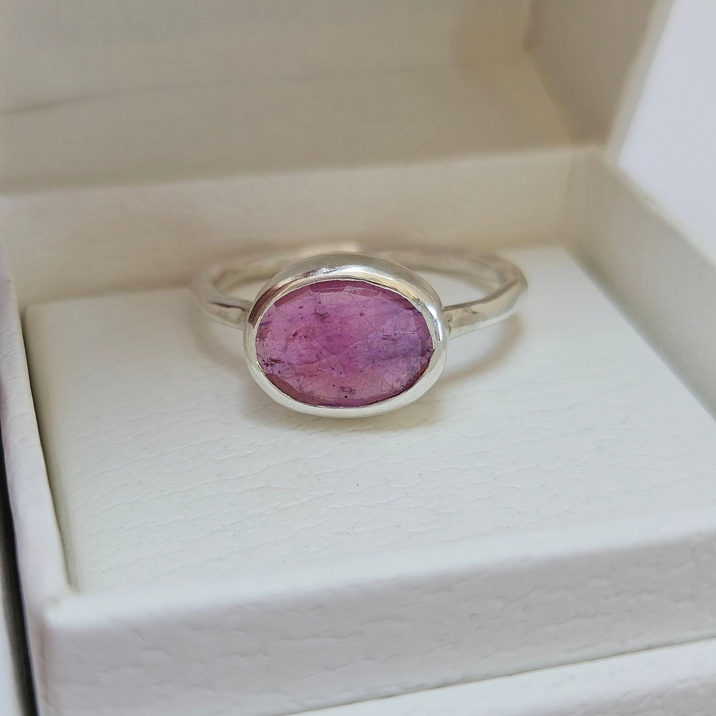 Pink sapphire ring