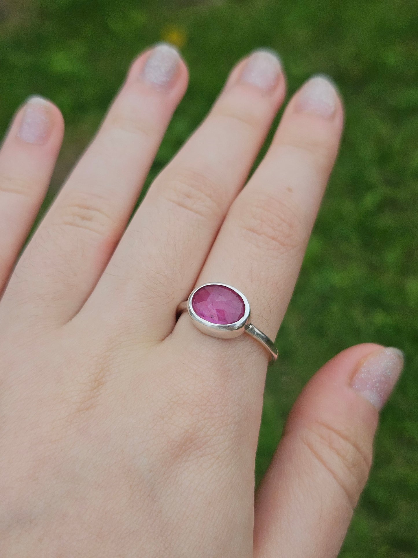 Pink sapphire ring