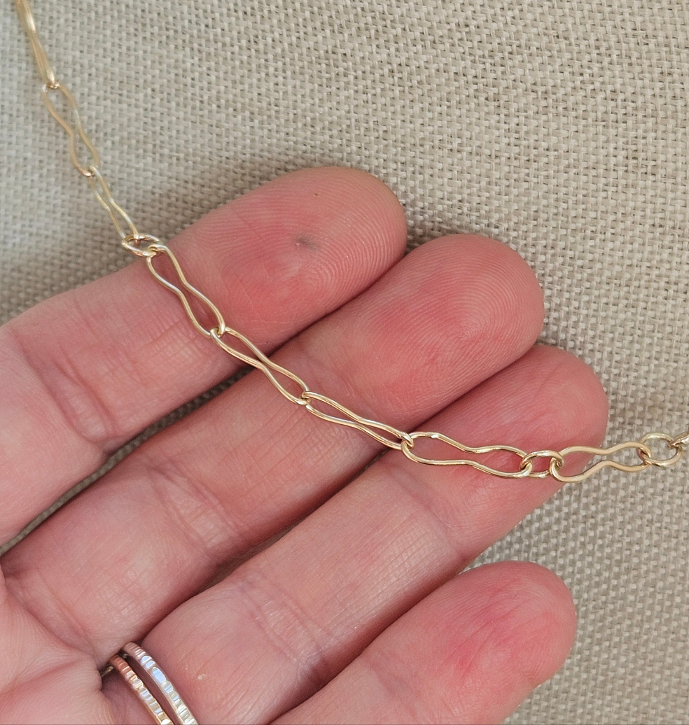 9ct gold handmade chain