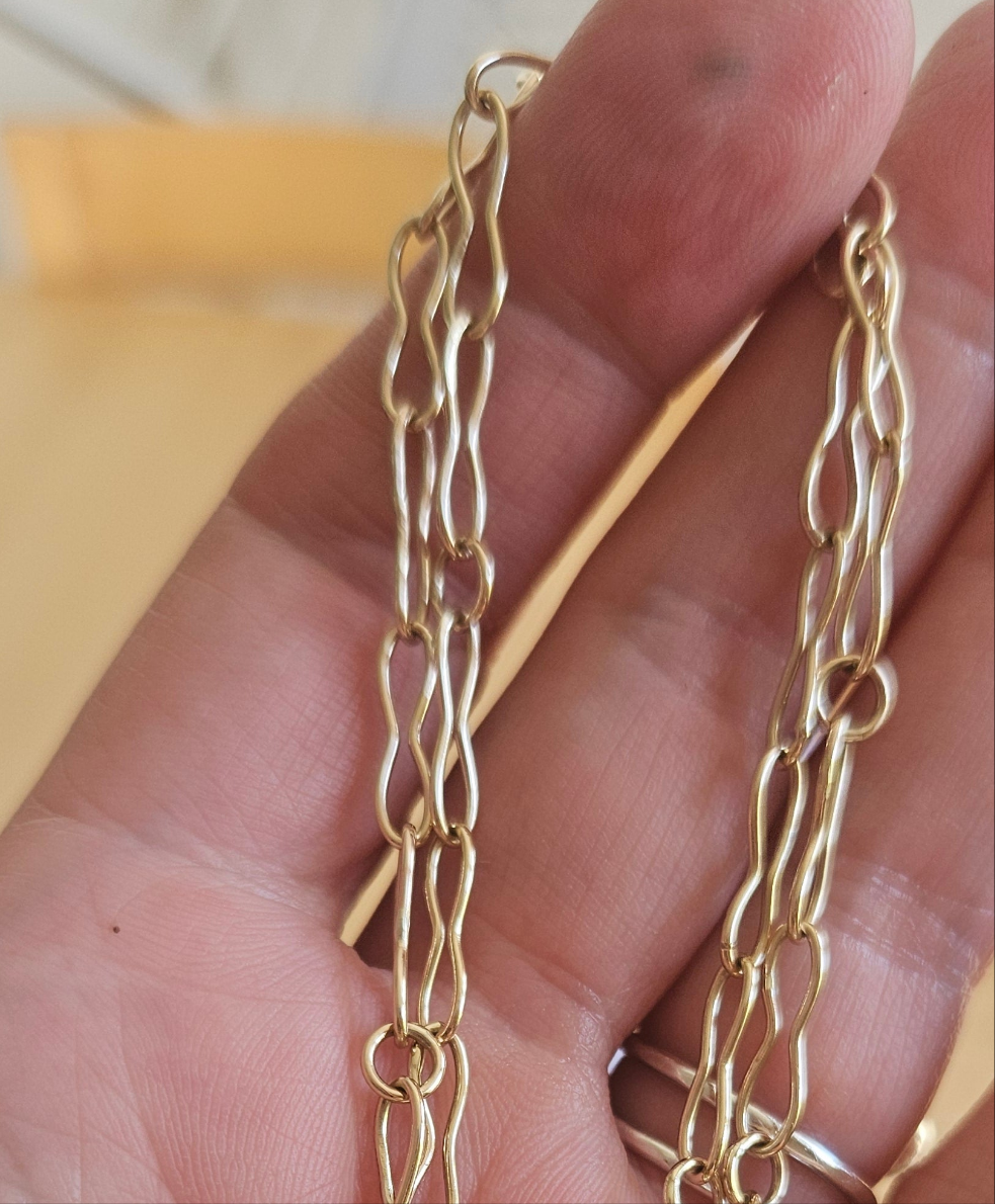 9ct gold handmade chain