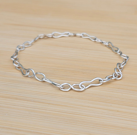 Sterling silver chain bracelet