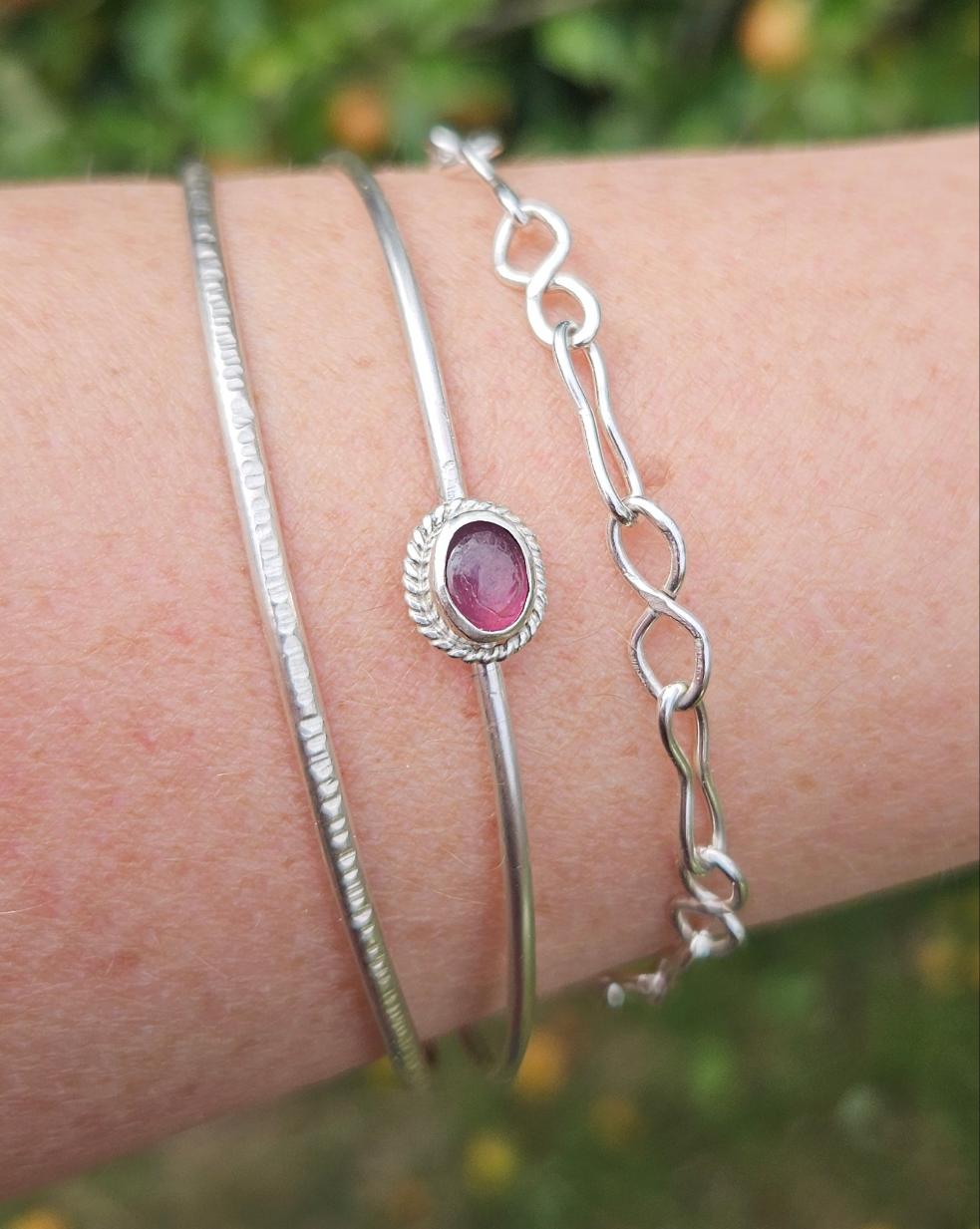 Sterling silver chain bracelet