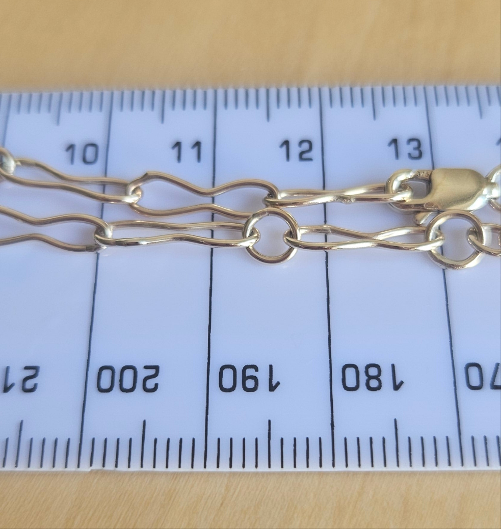 9ct gold handmade chain