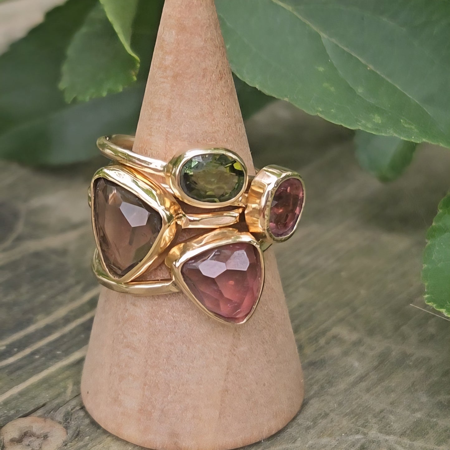 Smoky tourmaline ring