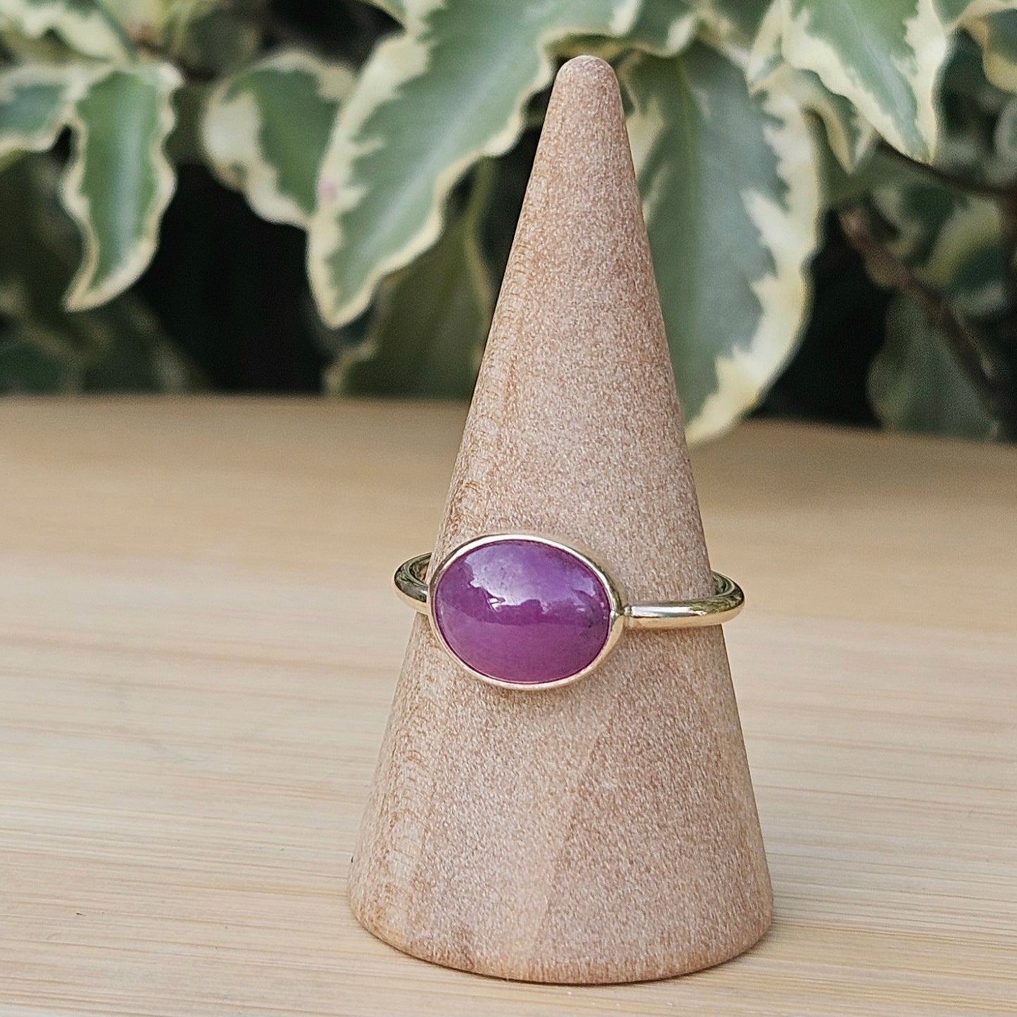 Chanthaburi pink sapphire ring