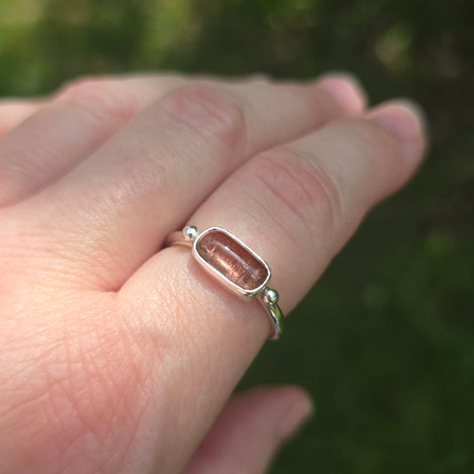 Sterling silver tourmaline ring
