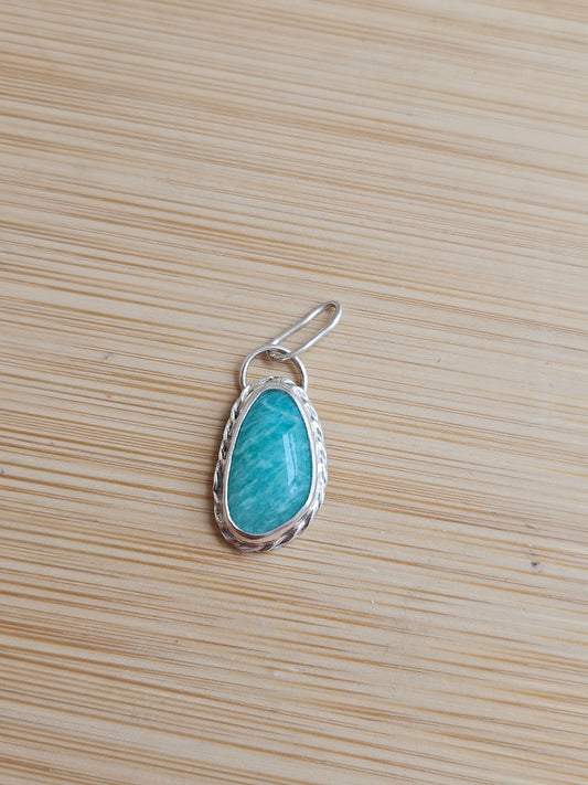Amazonite and sterling silver pendant