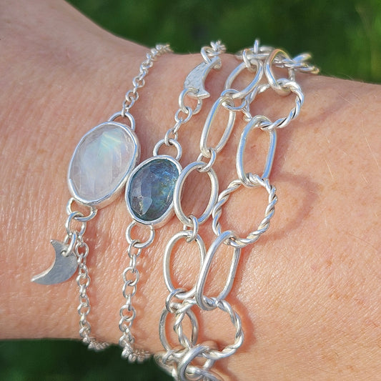 Handmade silver chain bracelet