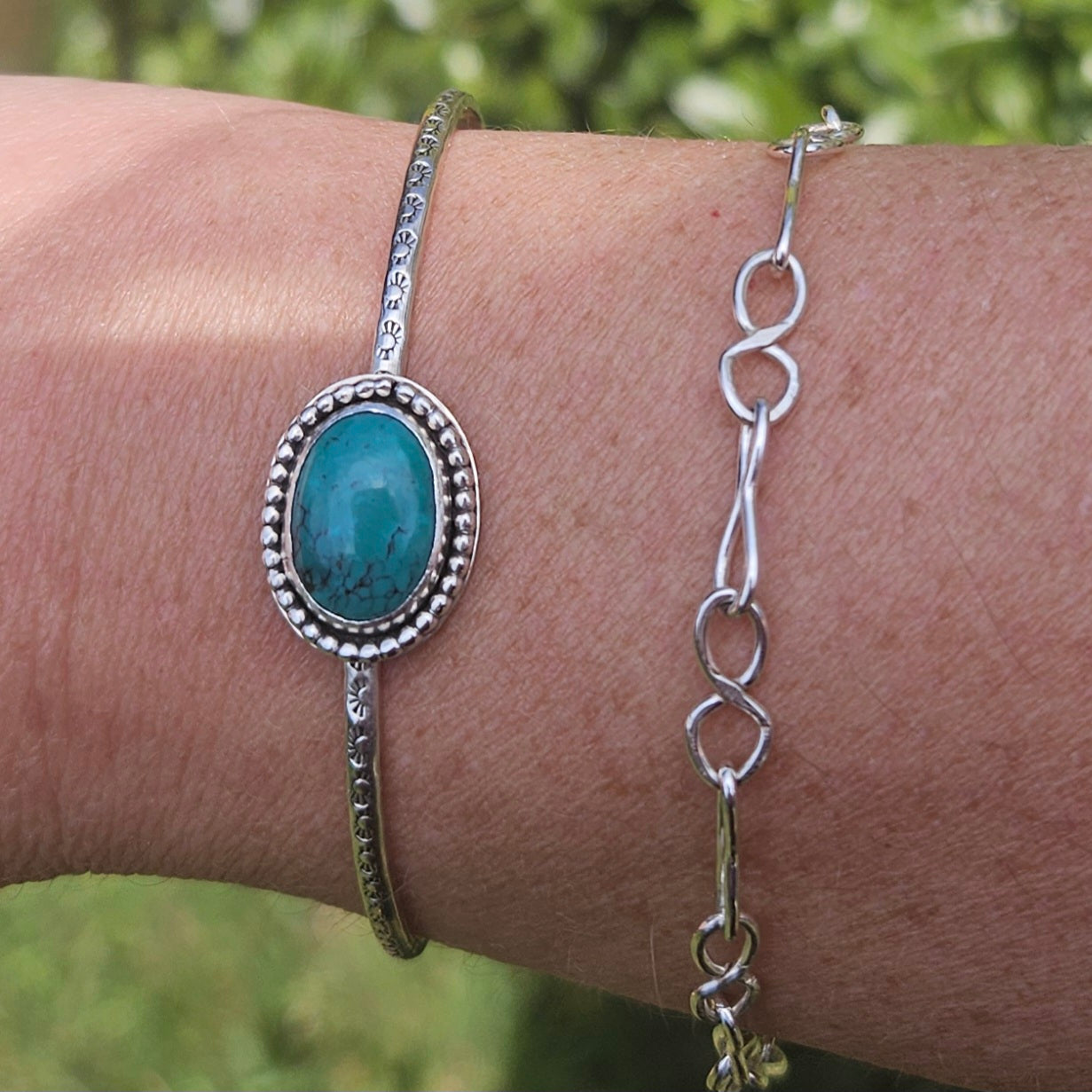 Sterling silver chain bracelet