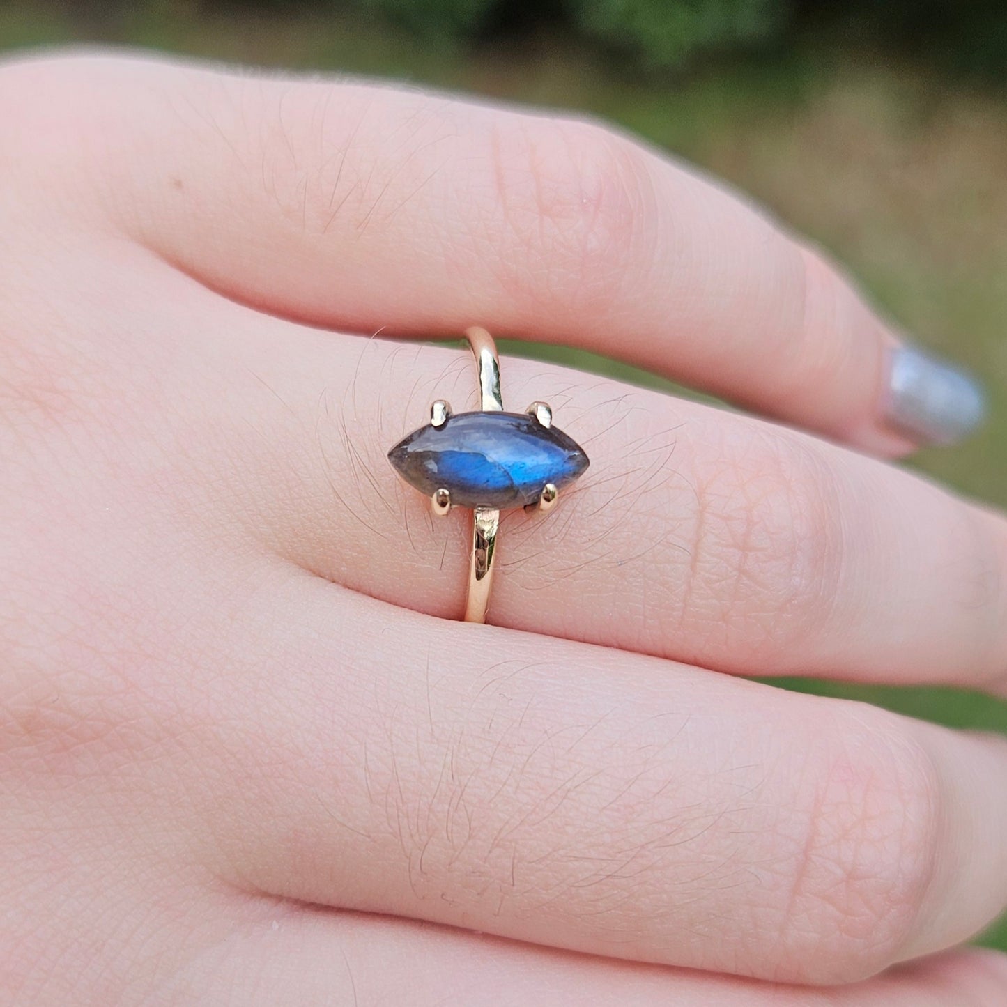 Labradorite ring