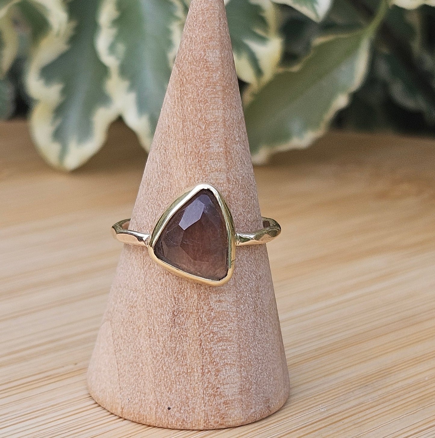 Smoky tourmaline ring