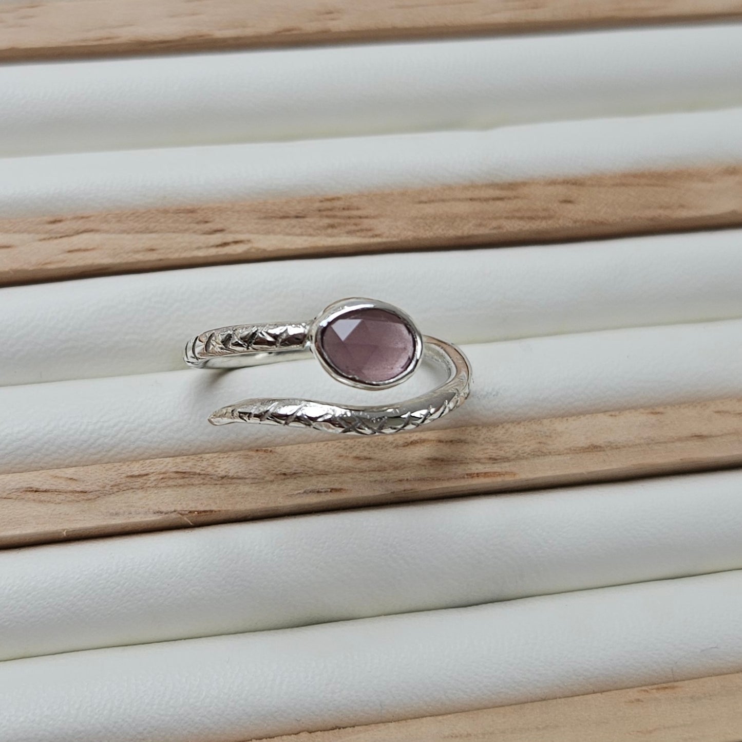 Sterling silver snake ring