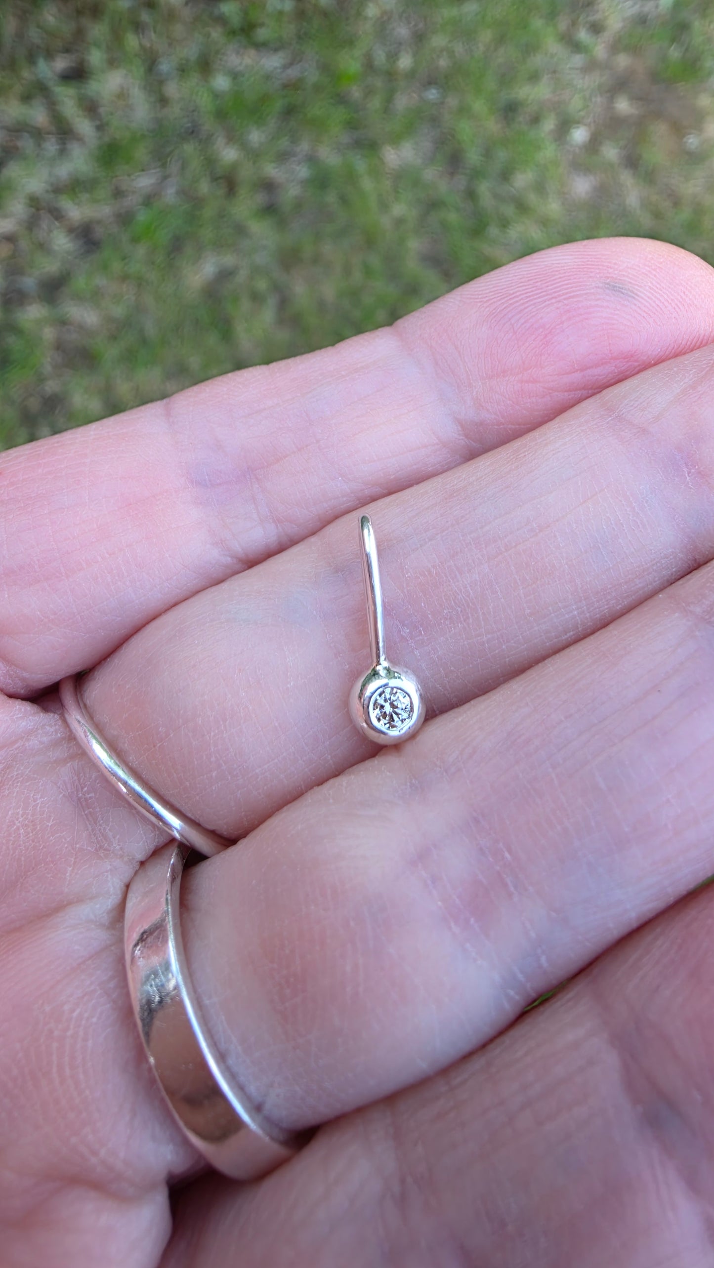 Tiny diamond pendant