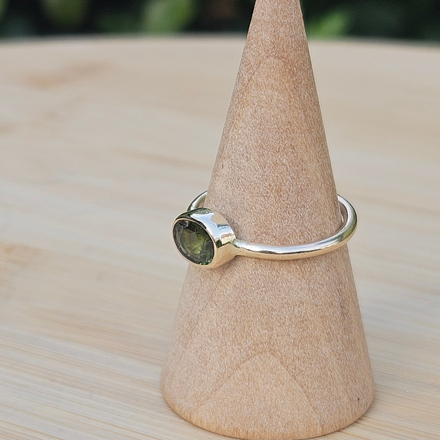 Green tourmaline ring