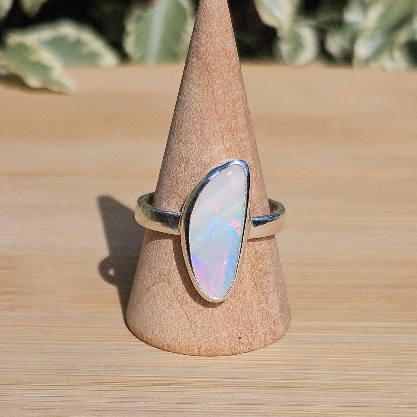 Sterling silver and Ethiopian Opal ring