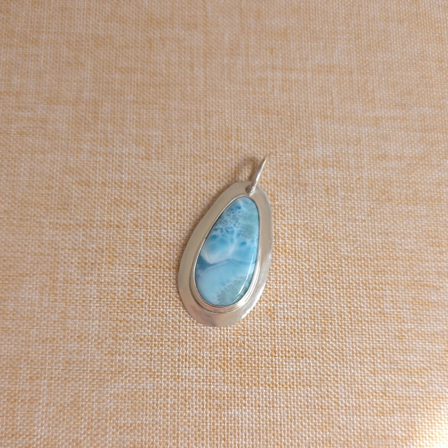 Larimar pendant in sterling silver