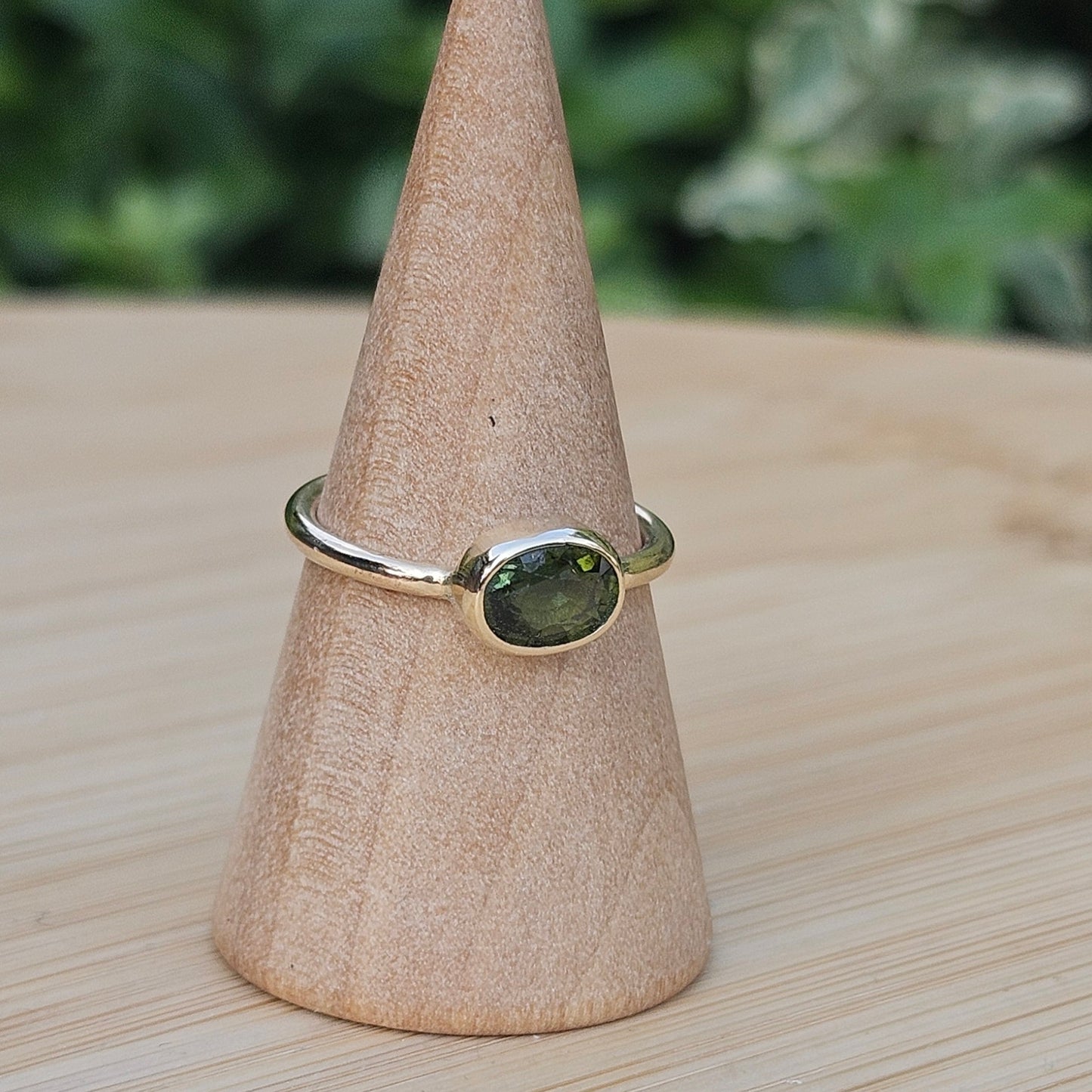 Green tourmaline ring