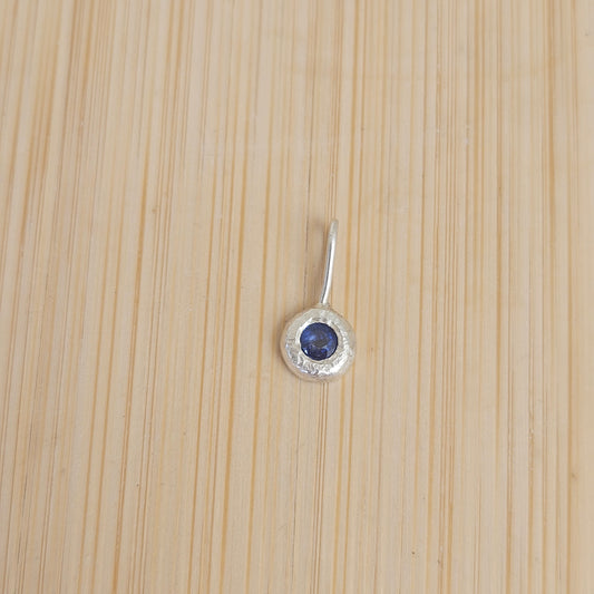 Silver hammered pendant charms