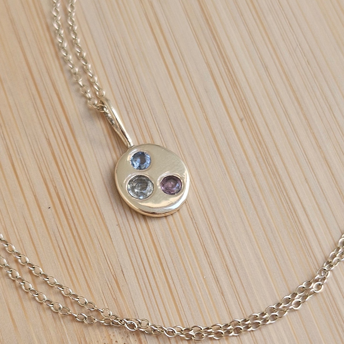 Triple sapphire pendant