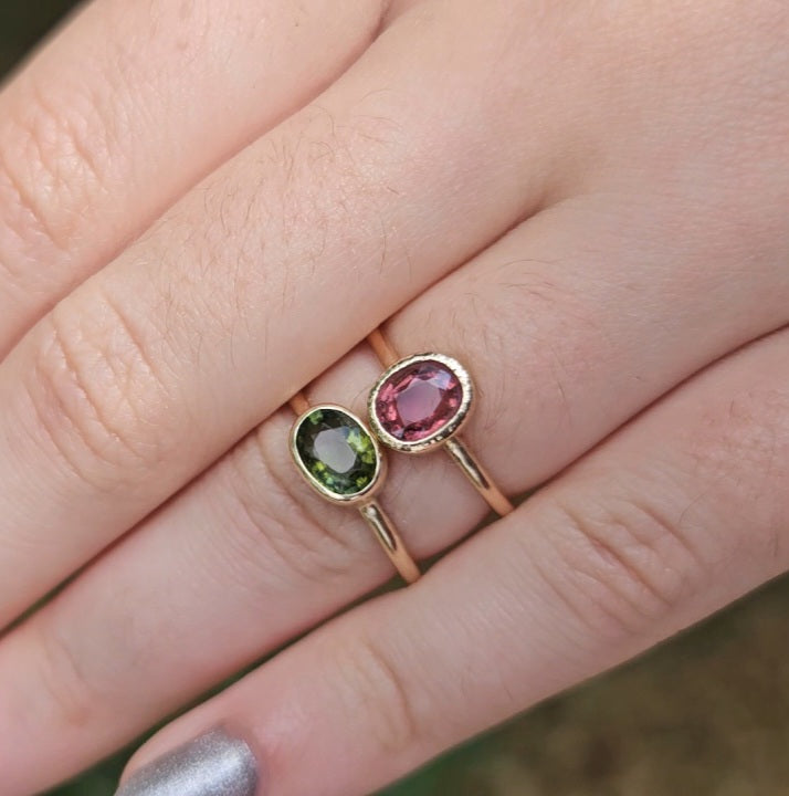 Green tourmaline ring