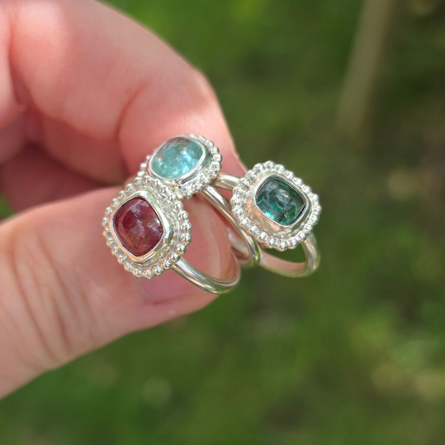 Green tourmaline ring