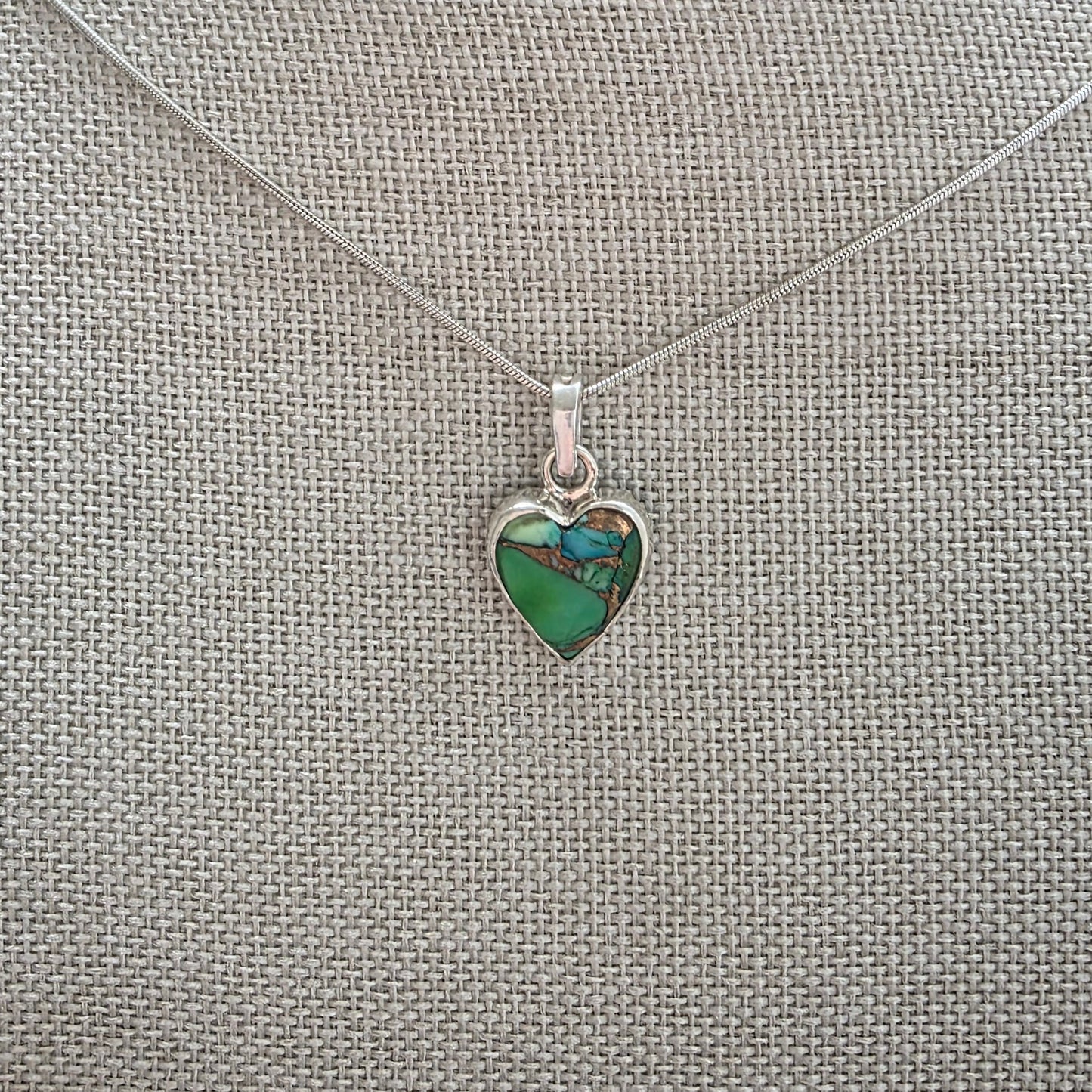 Mohave Turquoise sterling silver pendant