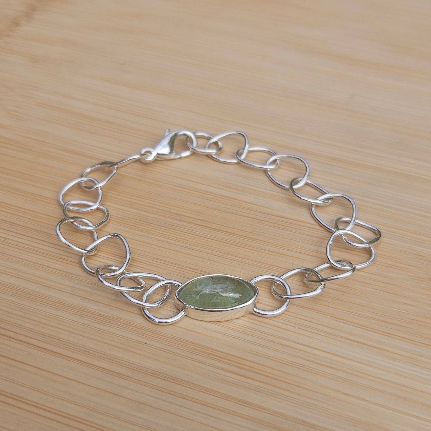 Sterling silver kyanite bracelet