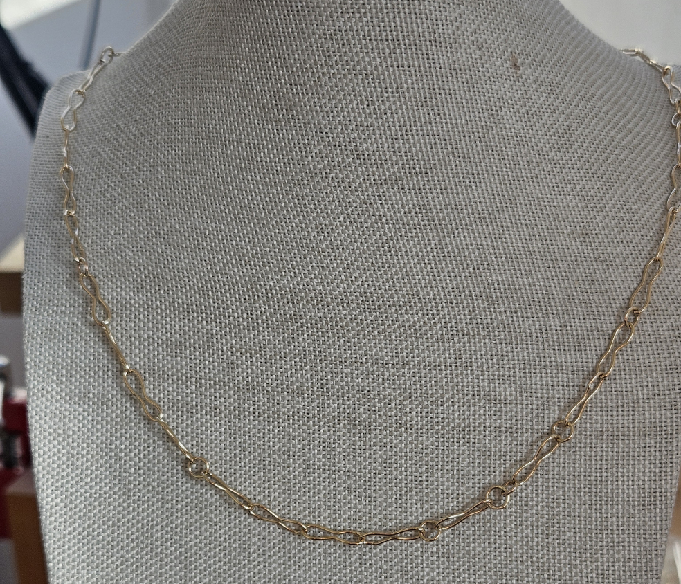 9ct gold handmade chain