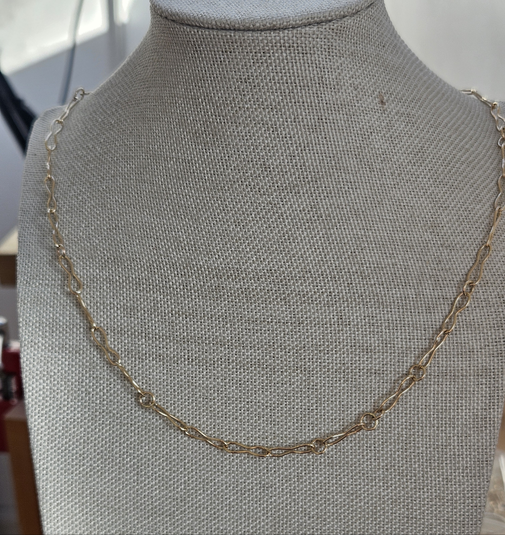 9ct gold handmade chain