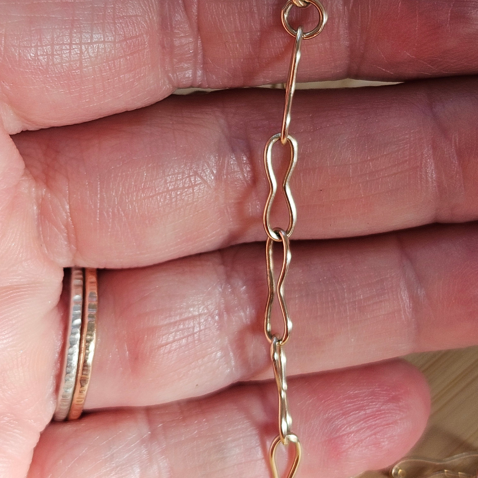 9ct gold handmade chain