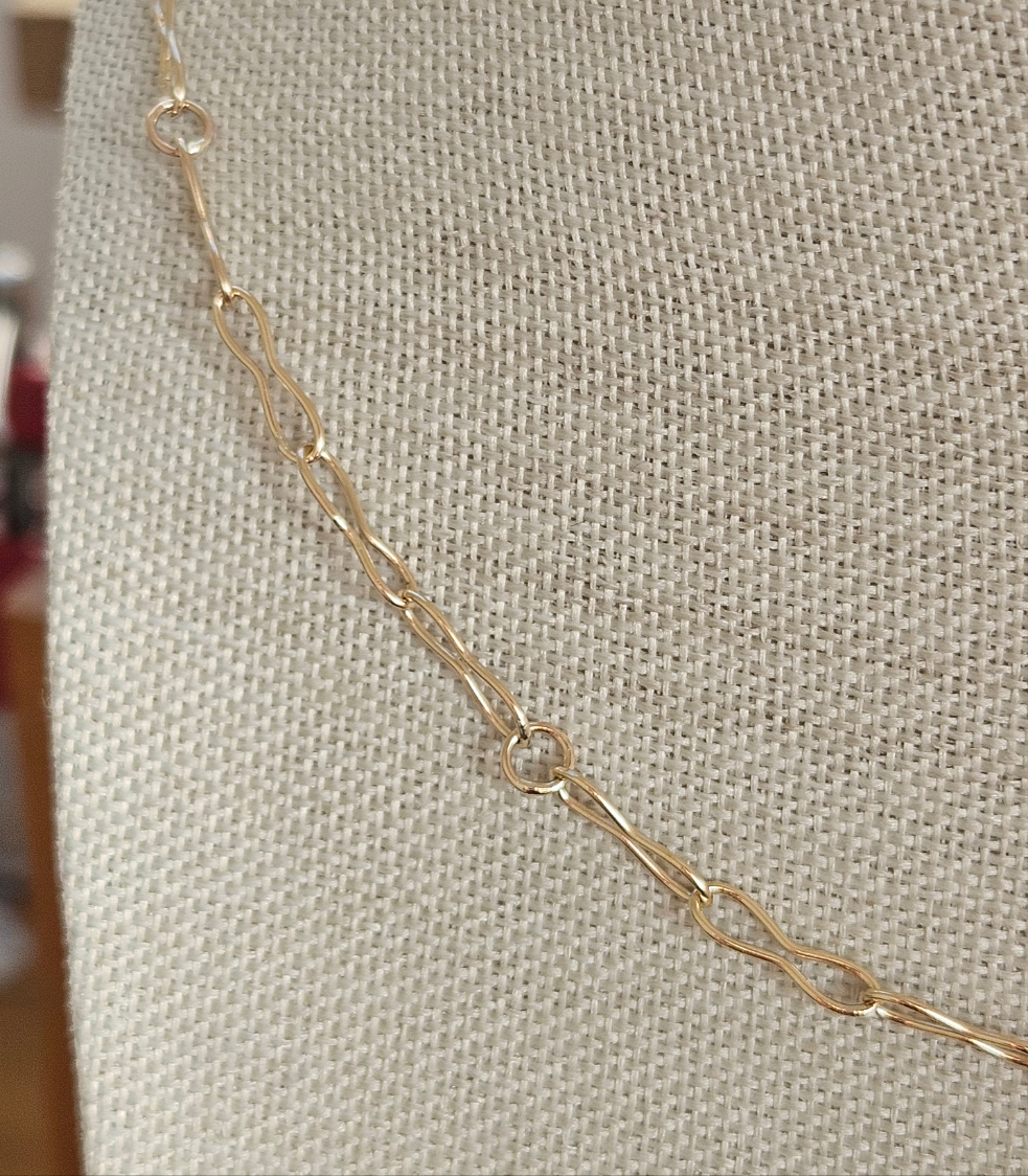 9ct gold handmade chain