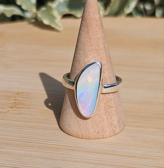 Sterling silver and Ethiopian Opal ring