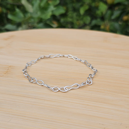 Sterling silver chain bracelet