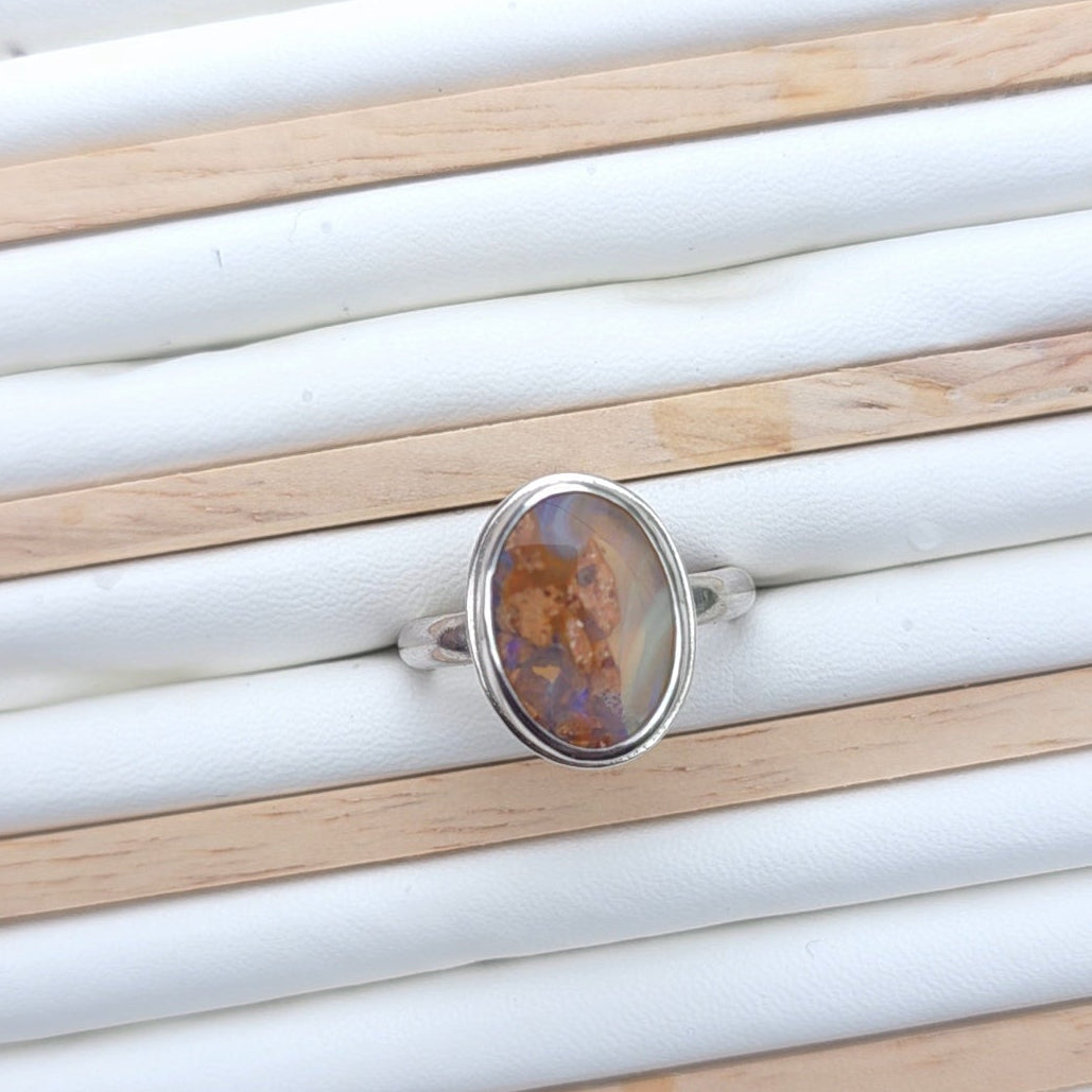 Australian Pipe Opal ring