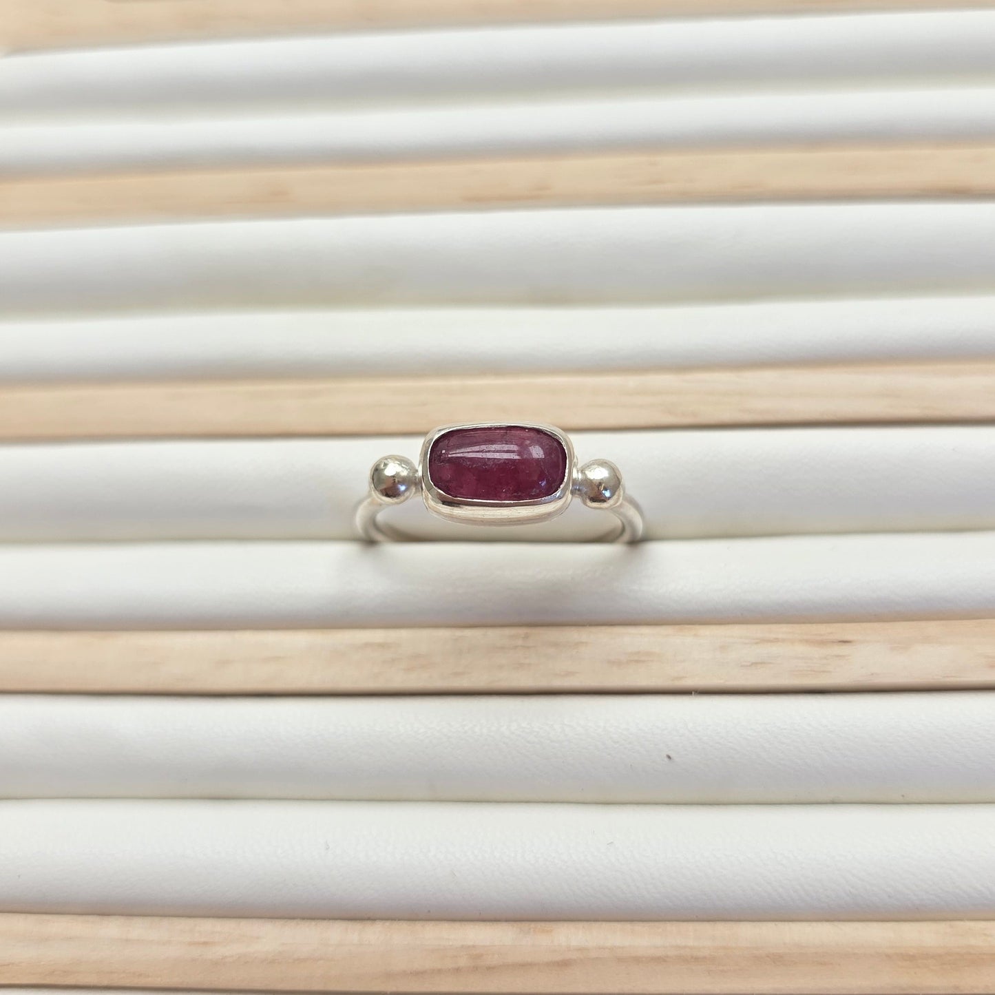 Sterling silver tourmaline ring