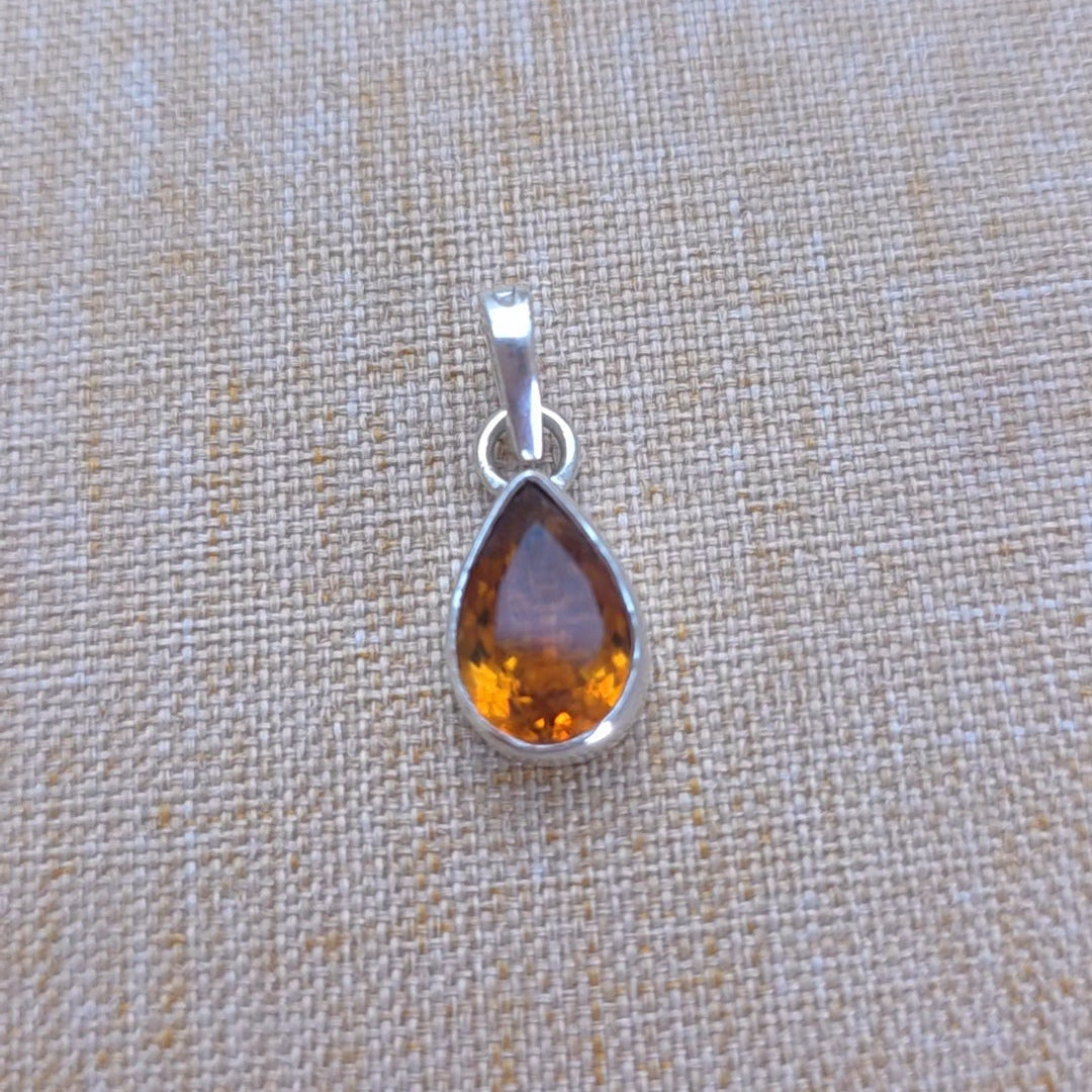 Citrine pendant in sterling silver