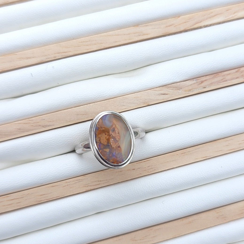 Australian Pipe Opal ring