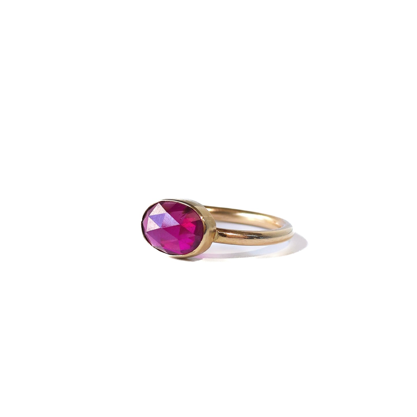 Rhodolite garnet ring