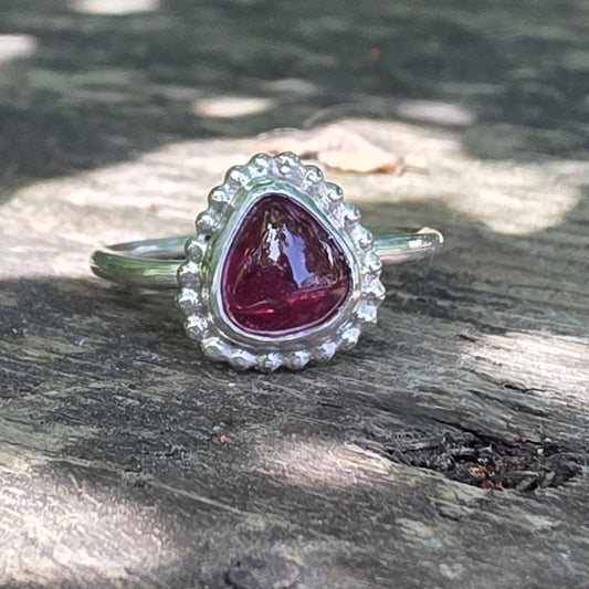 Sterling silver tourmaline ring