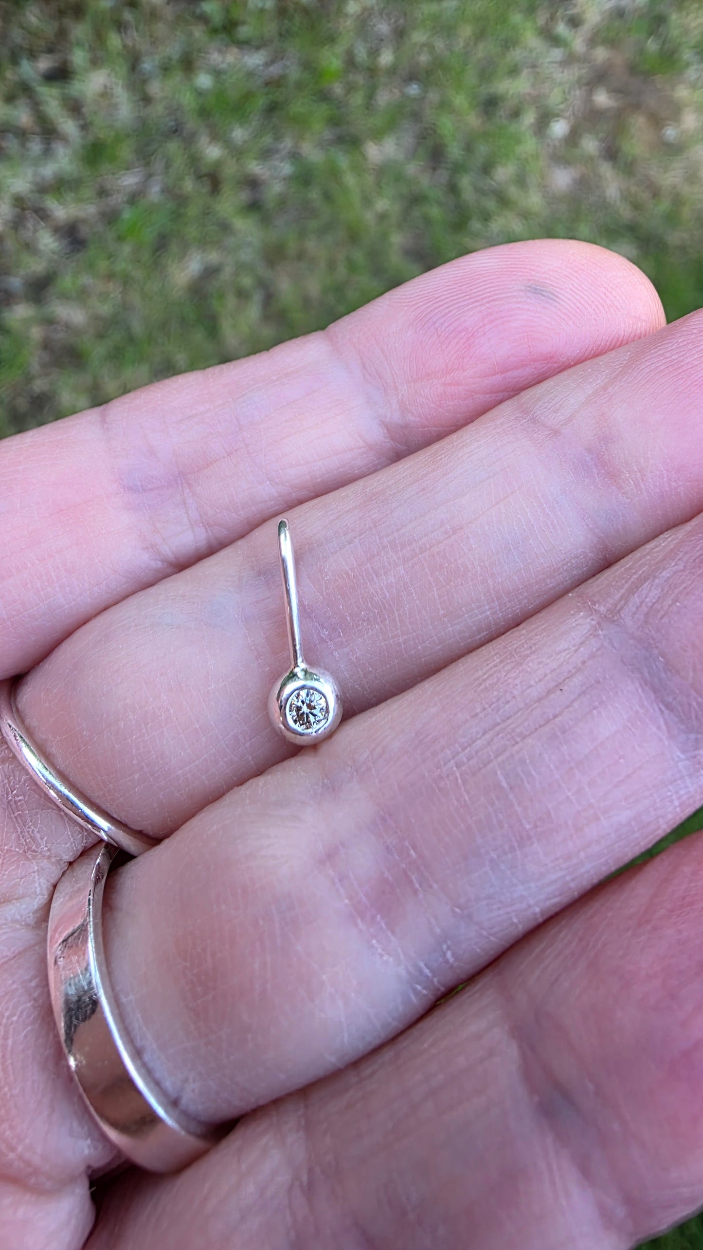 Tiny diamond pendant