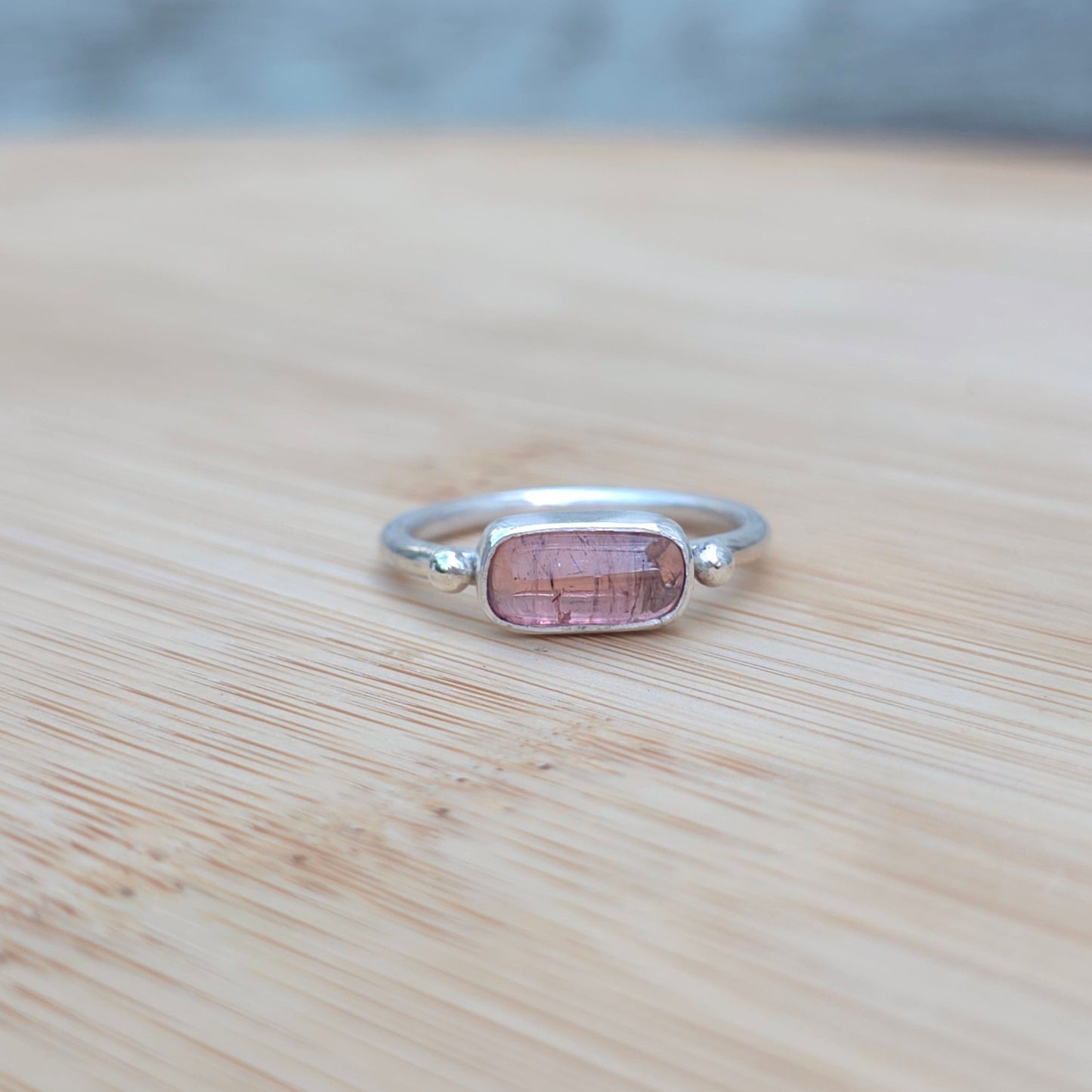 Sterling silver tourmaline ring