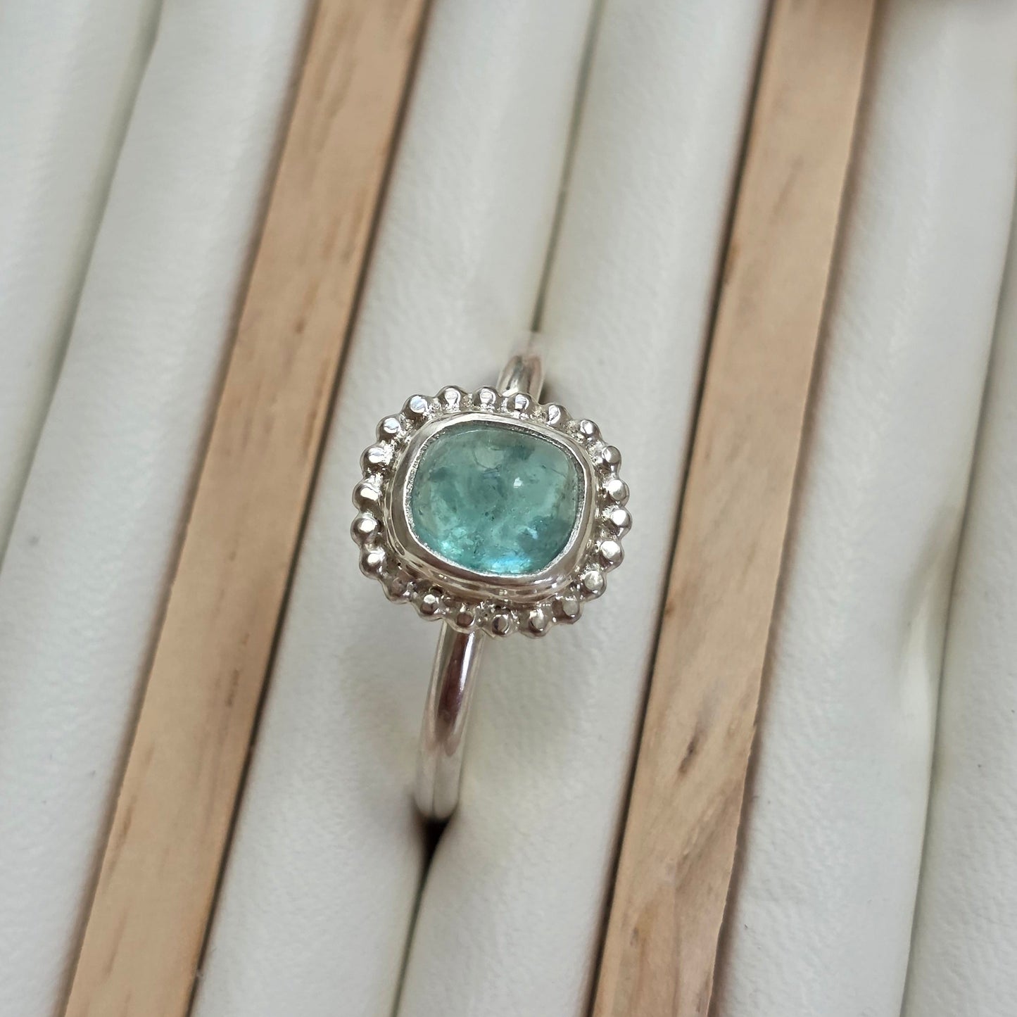 Sterling silver tourmaline ring