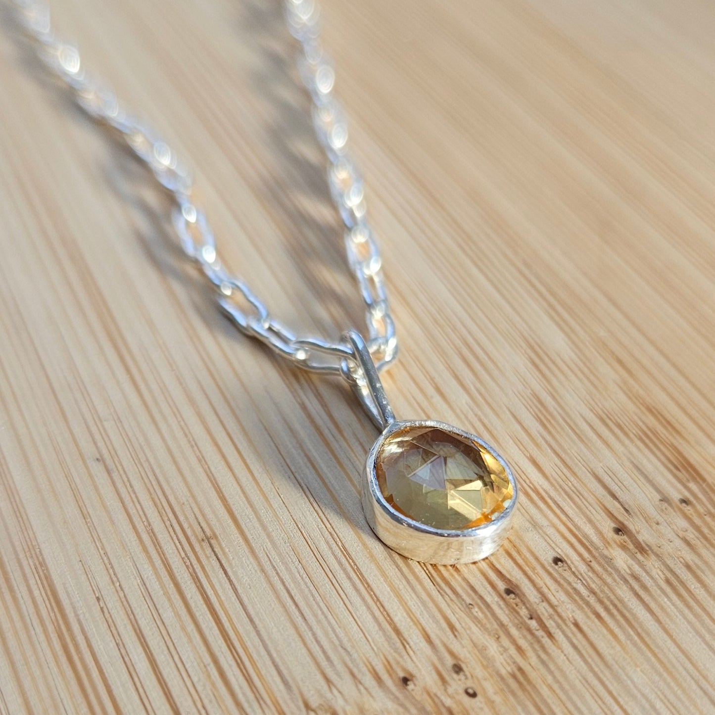Sterling silver citrine necklace