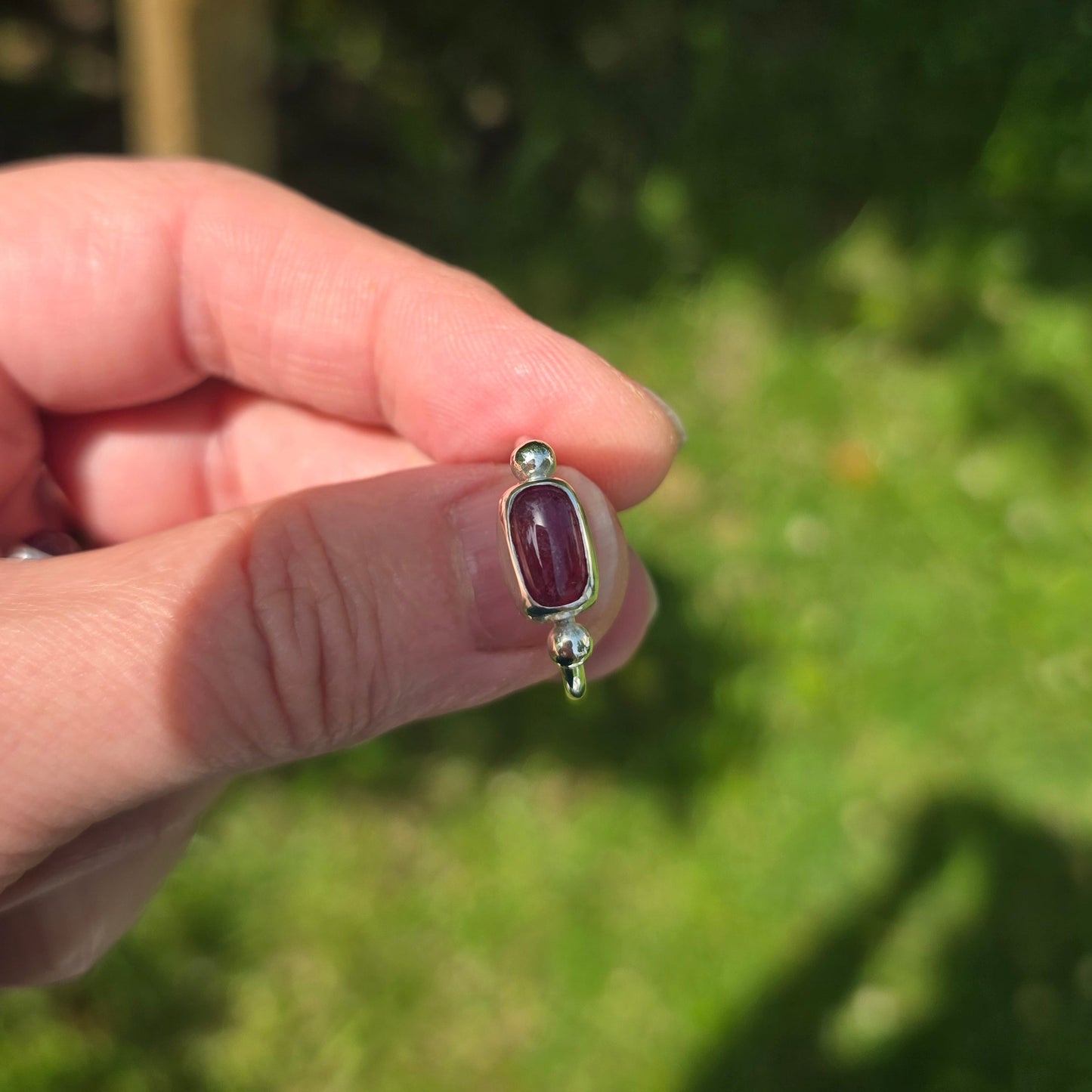 Sterling silver tourmaline ring
