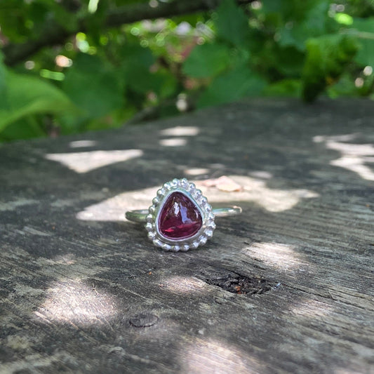 Sterling silver tourmaline ring