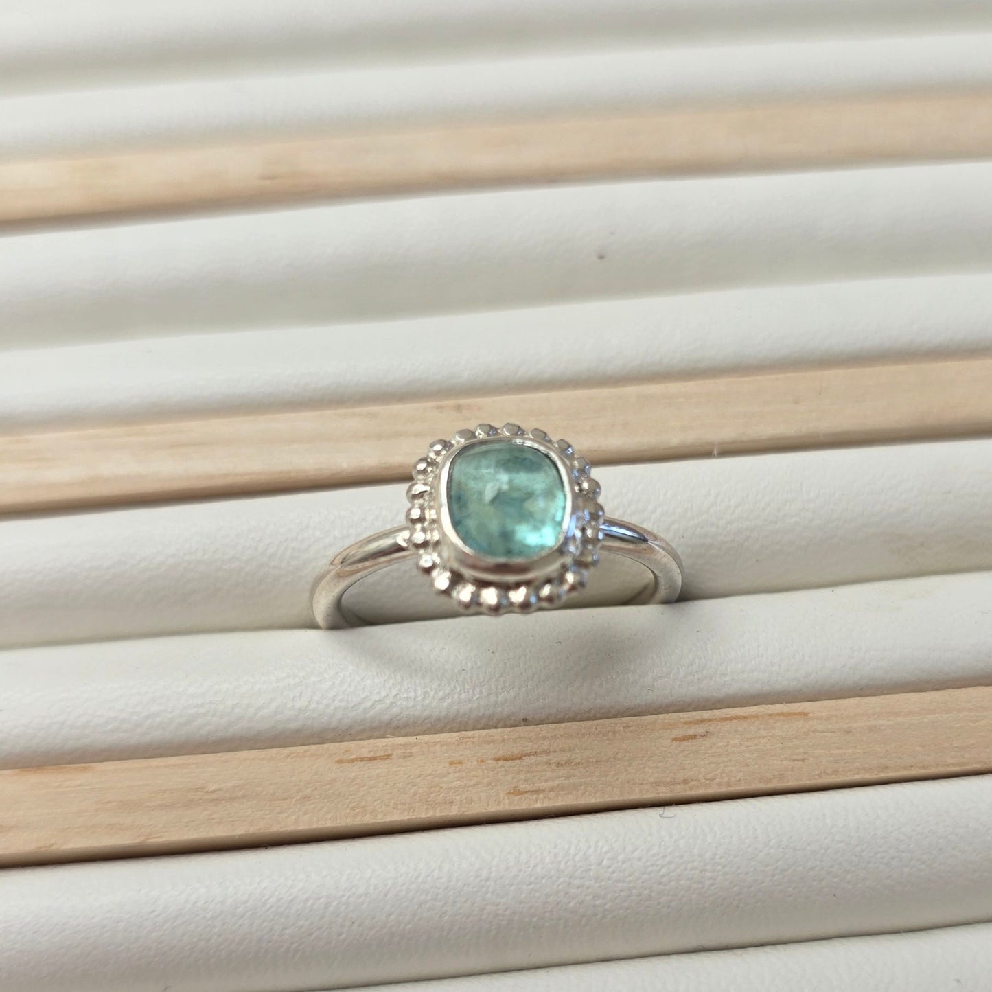 Sterling silver tourmaline ring