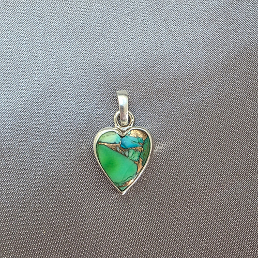 Mohave Turquoise sterling silver pendant